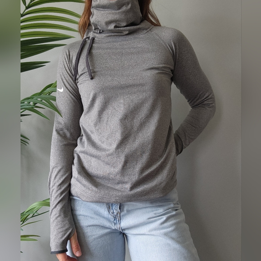 Nike Pro Heather Gray Long Sleeve Shirt